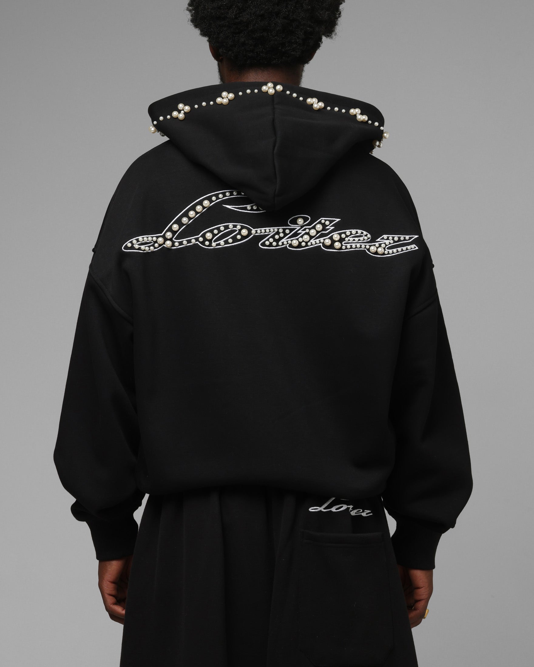 Loiter Pearl Zip Hoodie Black