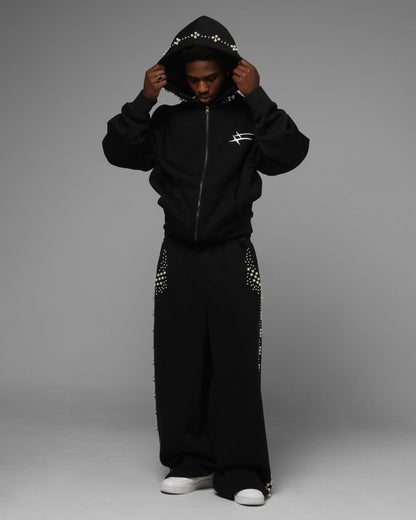Loiter Pearl Zip Hoodie Black