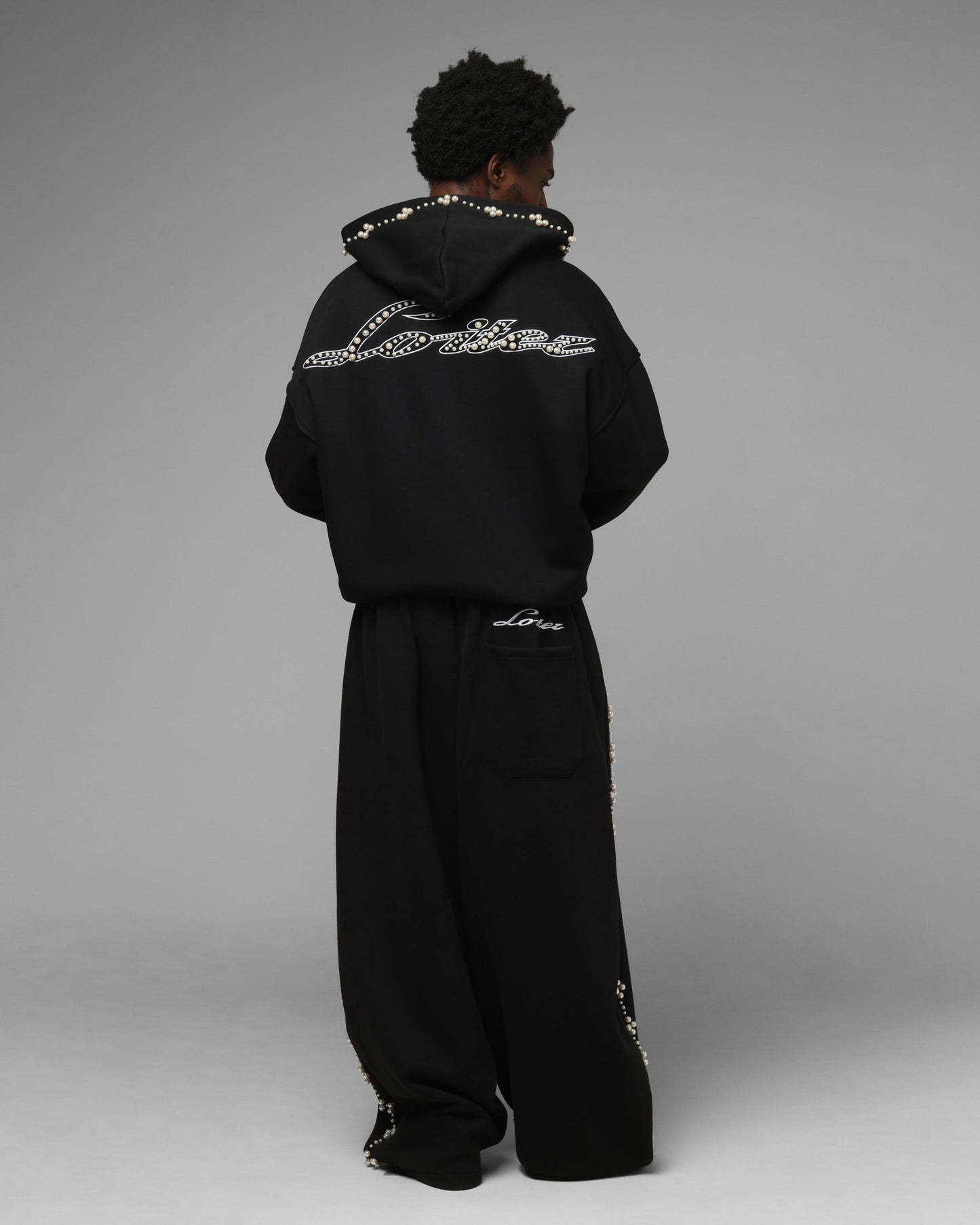Loiter Pearl Zip Hoodie Black