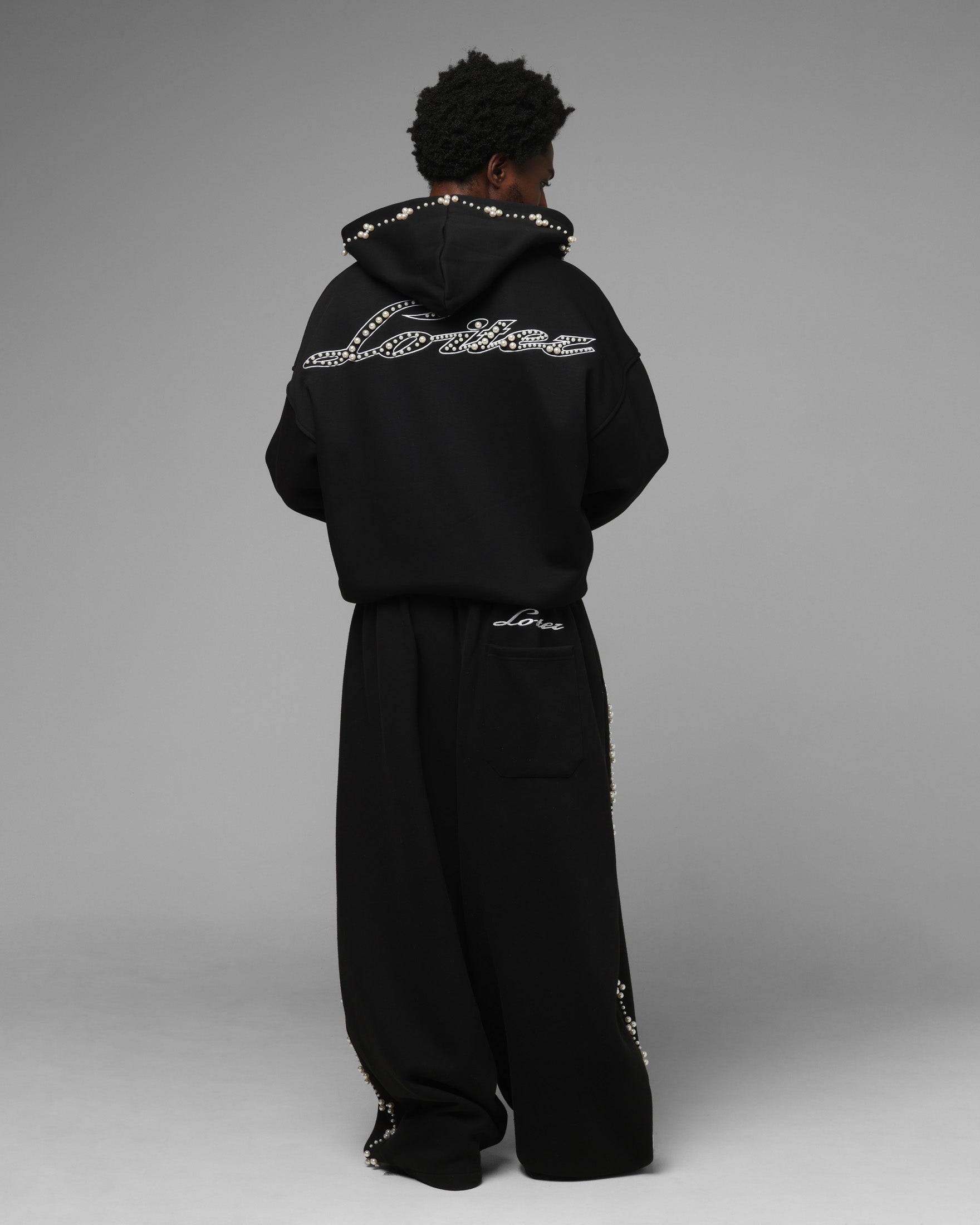 Loiter Pearl Zip Hoodie Black