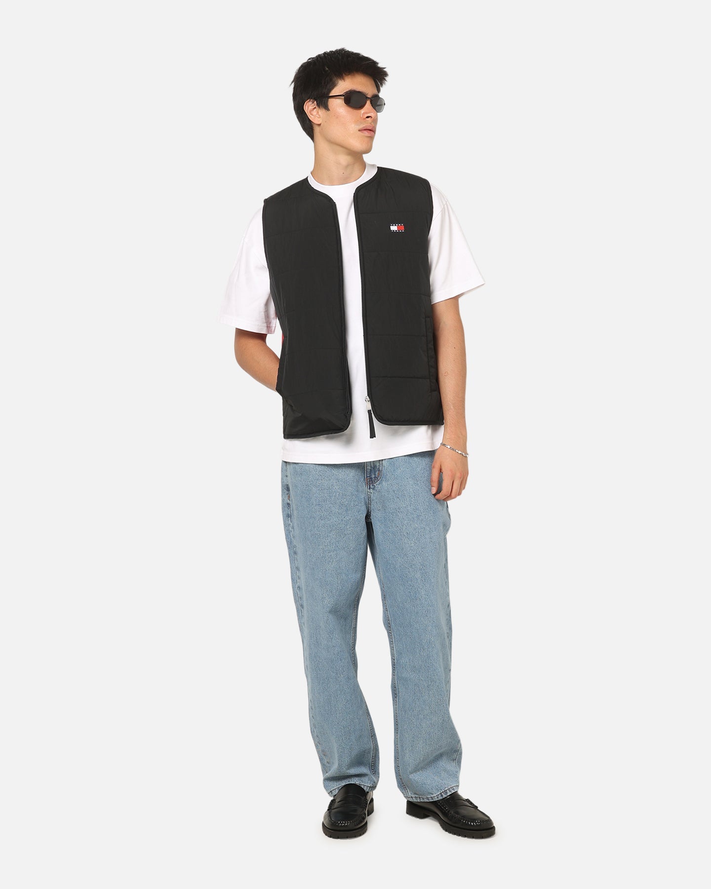 Tommy Jeans Heritage Flag Quilted Vest Black
