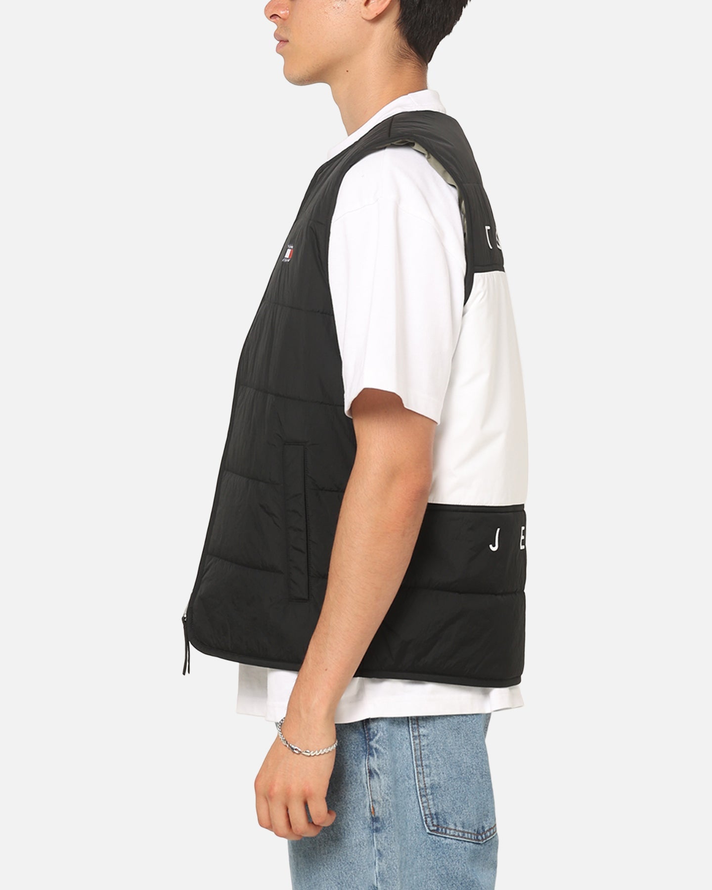 Tommy Jeans Heritage Flag Quilted Vest Black