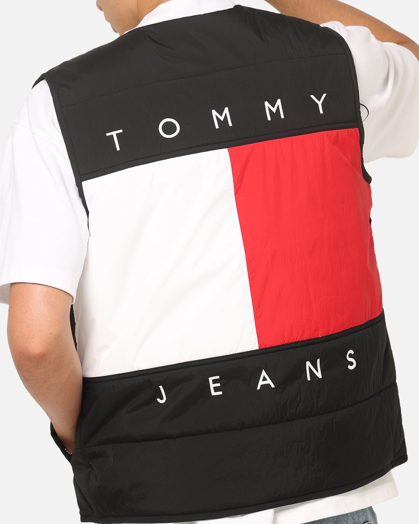 Tommy Jeans Heritage Flag Quilted Vest Black