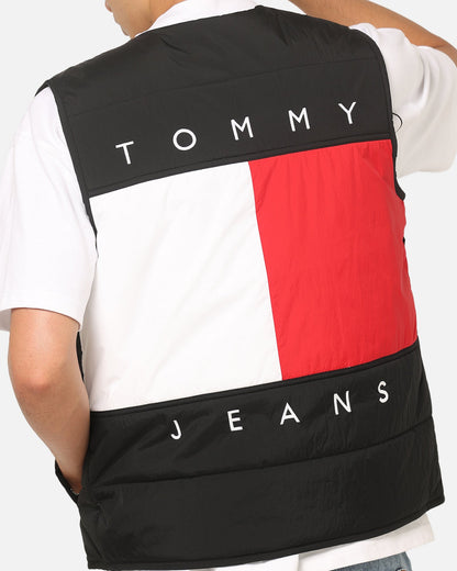 Tommy Jeans Heritage Flag Quilted Vest Black