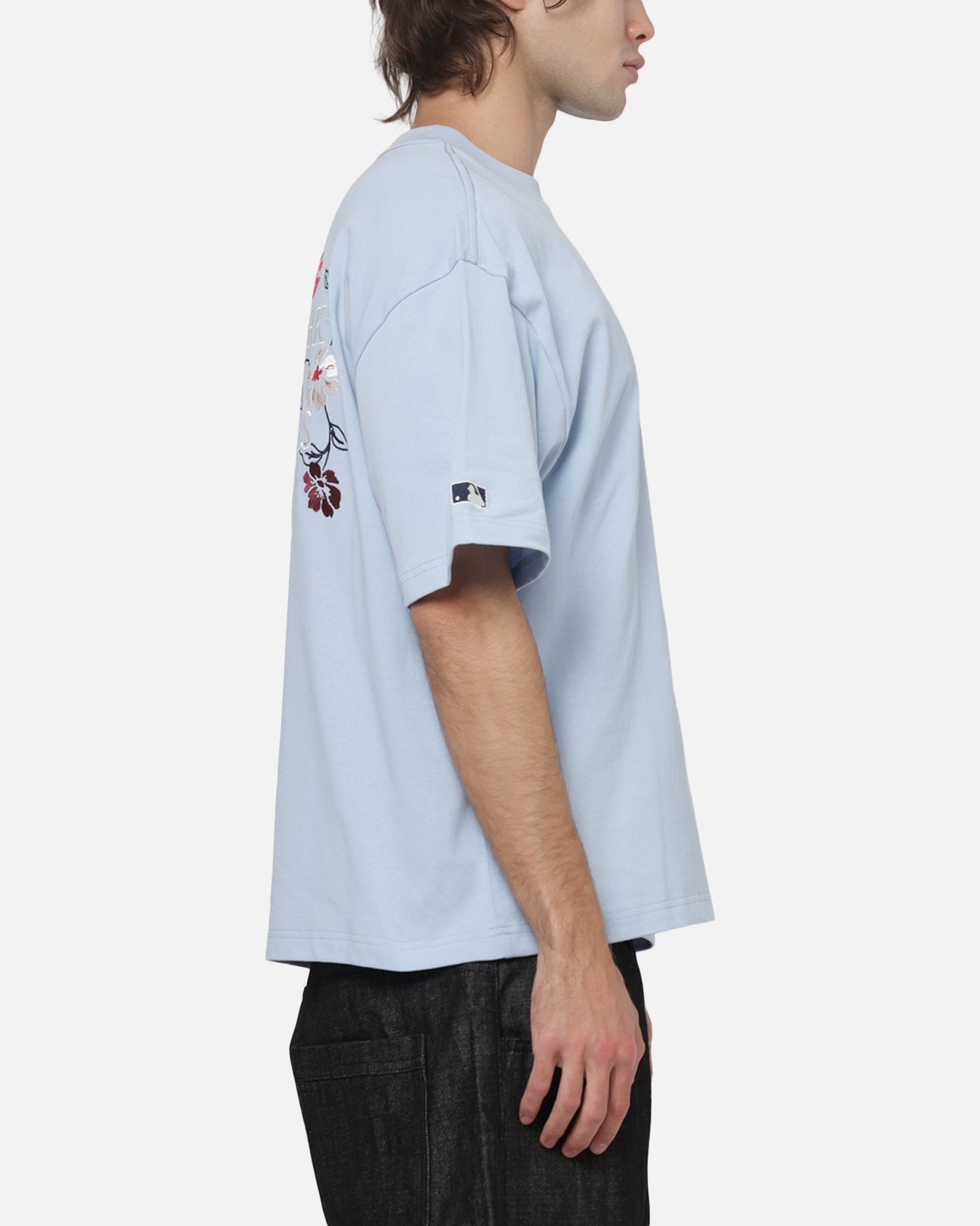 Mitchell & Ness New York Yankees Stack Box T-Shirt Baby Blue