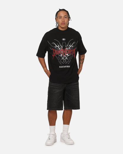 Saint Morta Fallen Tribal Boxy T-Shirt Black/Red