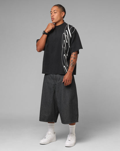 Loiter Script T-Shirt Washed Black