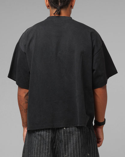 Loiter Script T-Shirt Washed Black