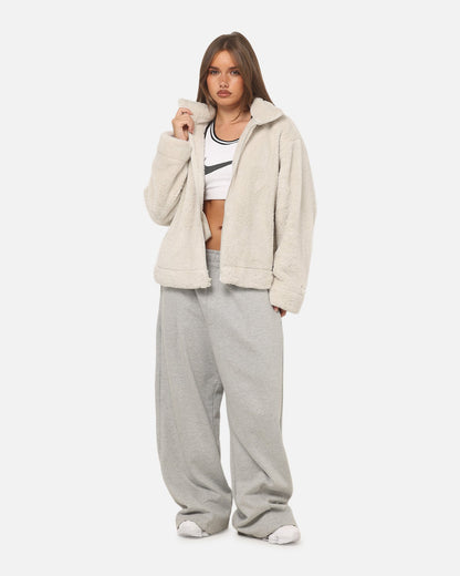 Nike Women's Sportswear Essential High-Pile Fleece Jacket Light Bone