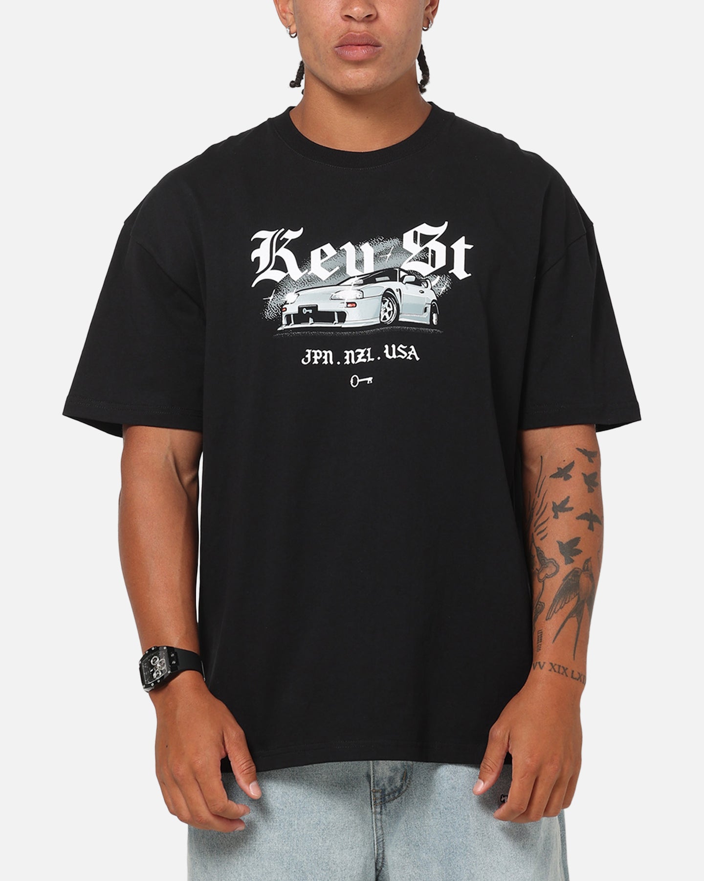 Key Street Lightning T-Shirt Black