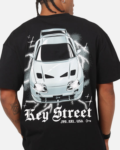 Key Street Lightning T-Shirt Black