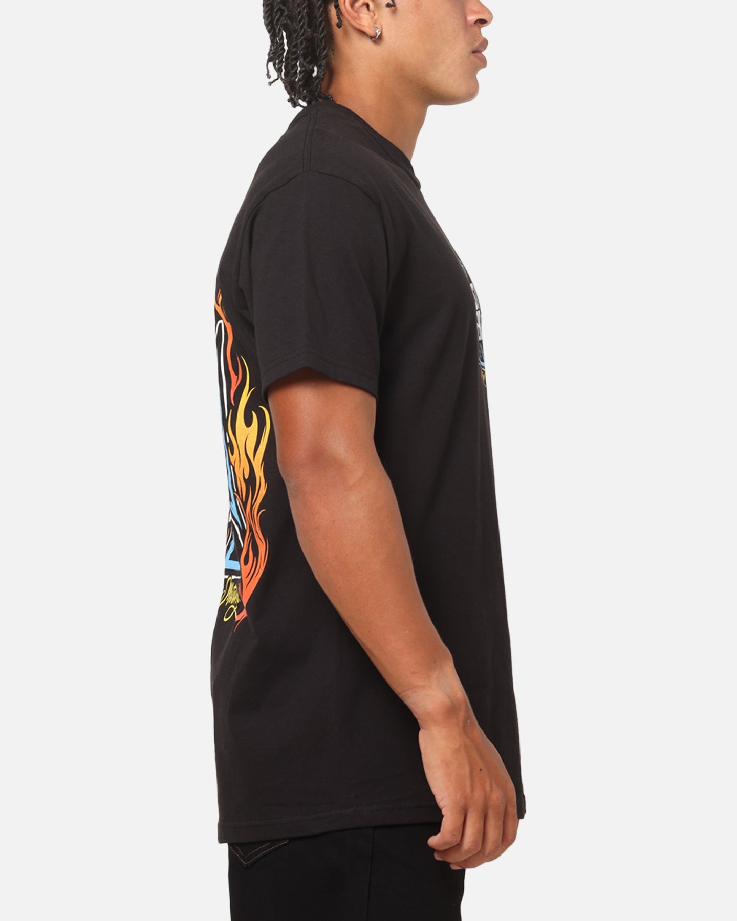 West Coast Choppers Skew Logo Flames T-Shirt Black