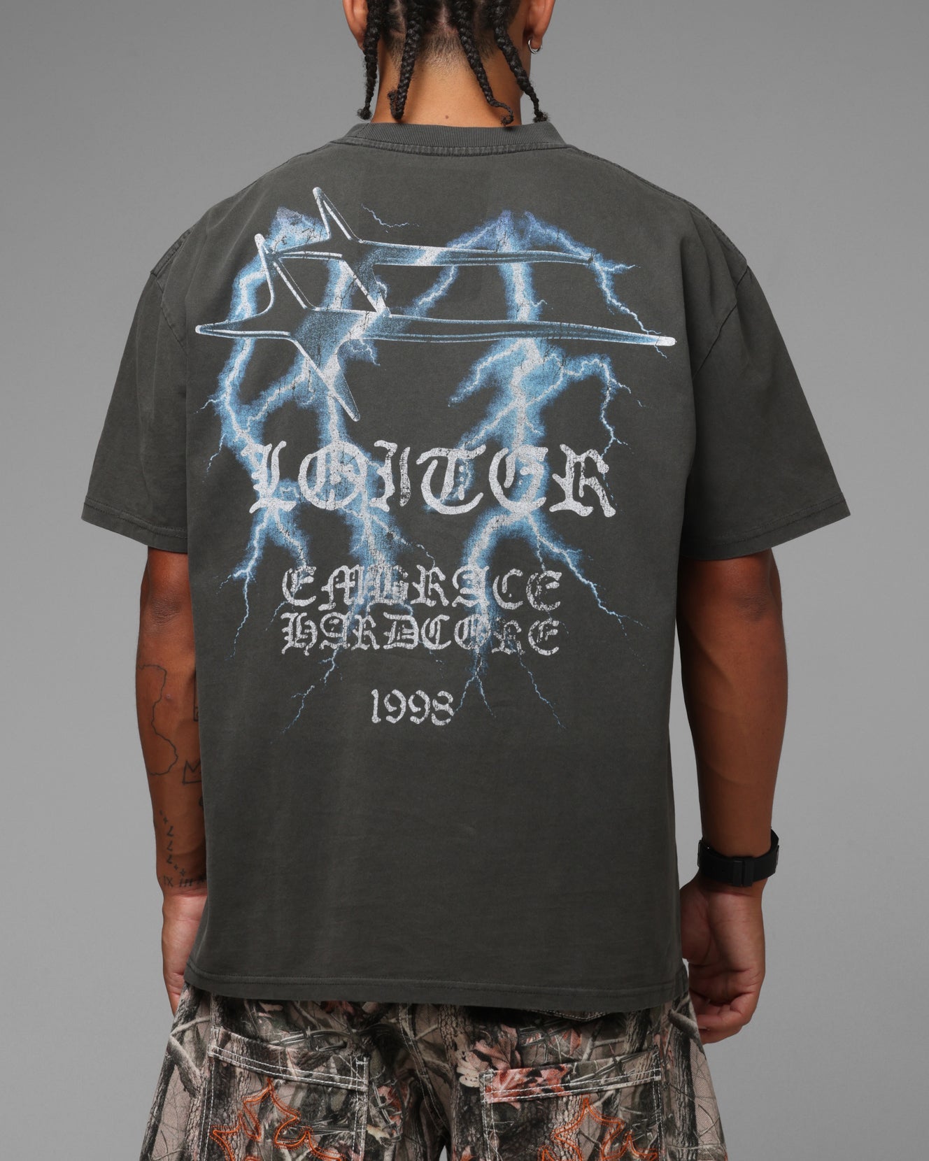 Loiter Frontier T-Shirt Black Wash