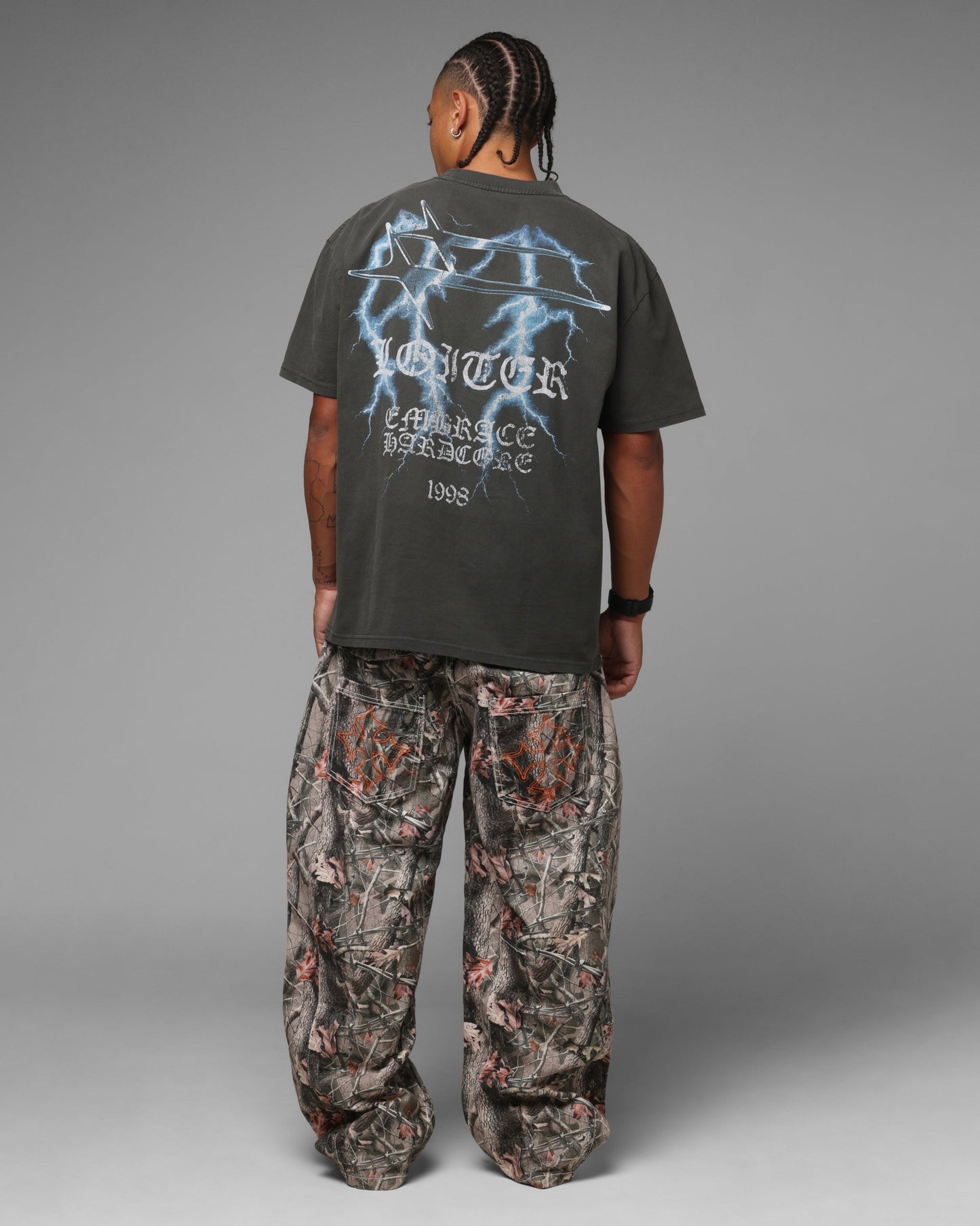 Loiter Frontier T-Shirt Black Wash