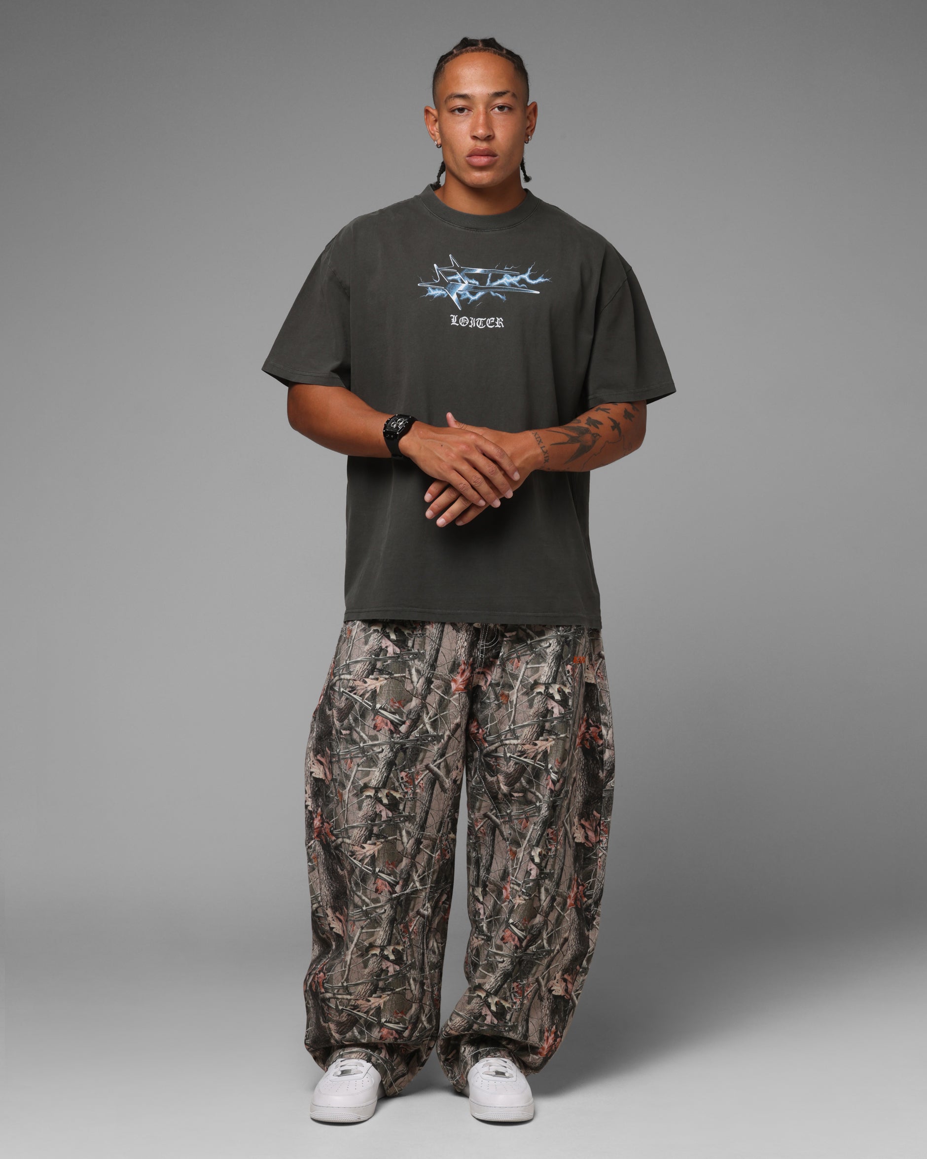 Loiter Frontier T-Shirt Black Wash