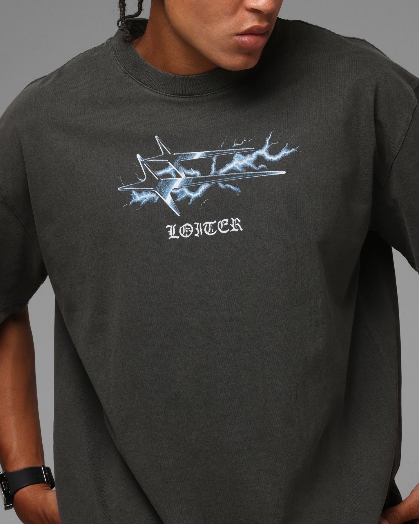 Loiter Frontier T-Shirt Black Wash