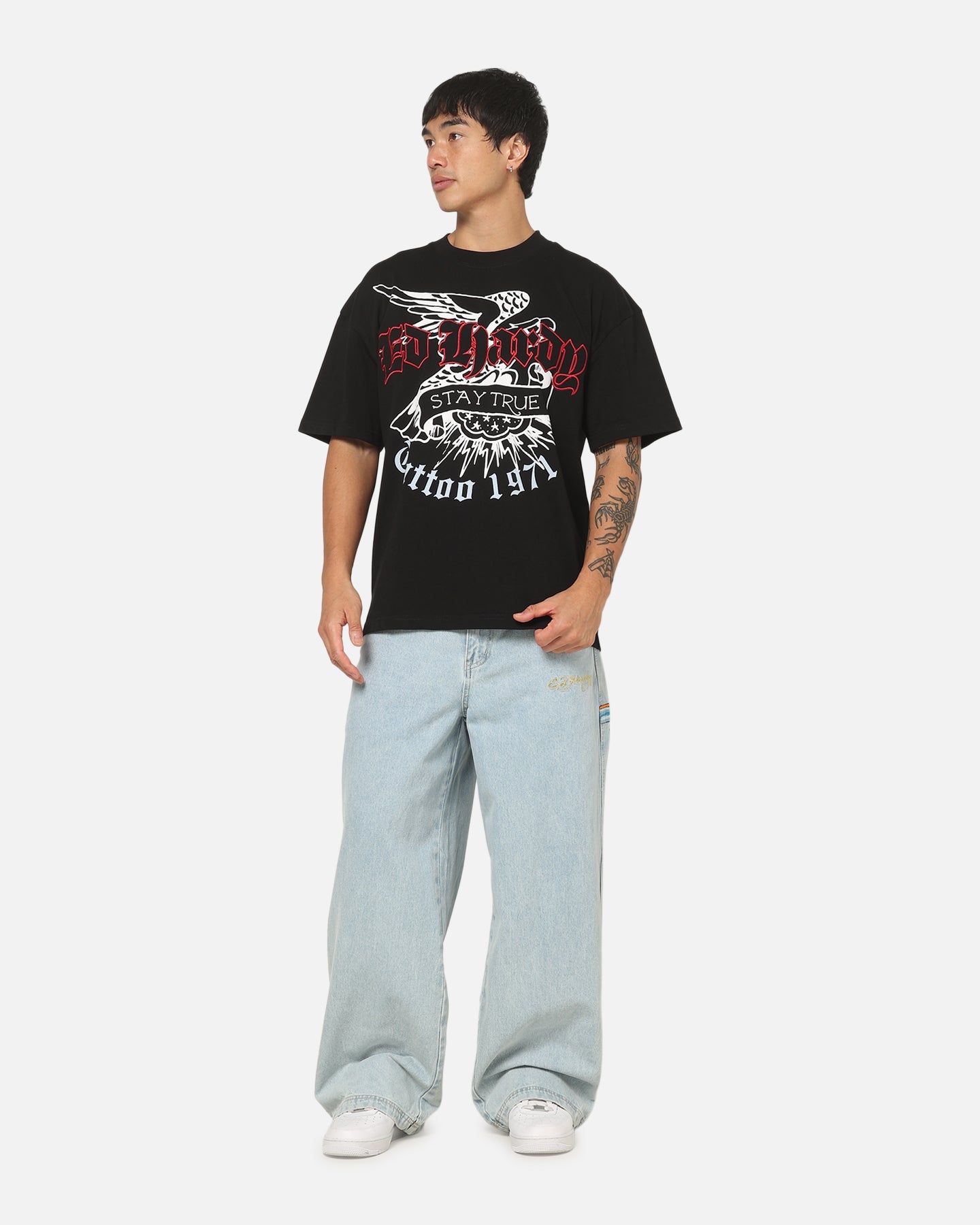 Ed Hardy Flash T-Shirt Black