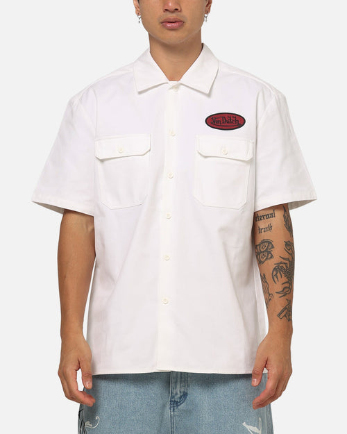 Von Dutch Oval Button Up Shirt White