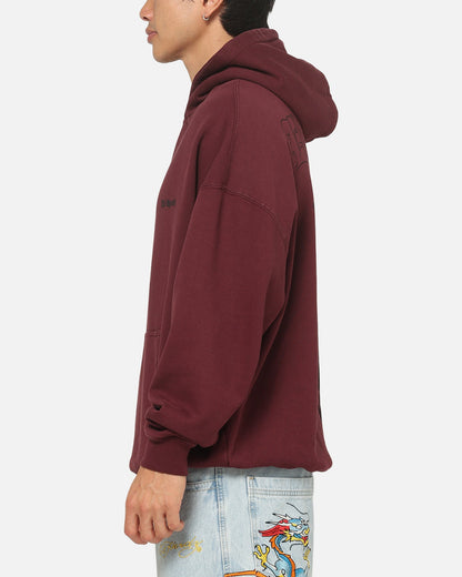 Ed Hardy Sacred Heart Hoodie Burgundy