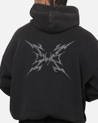 Saint Morta Worldwide Boxy Hoodie Washed Black