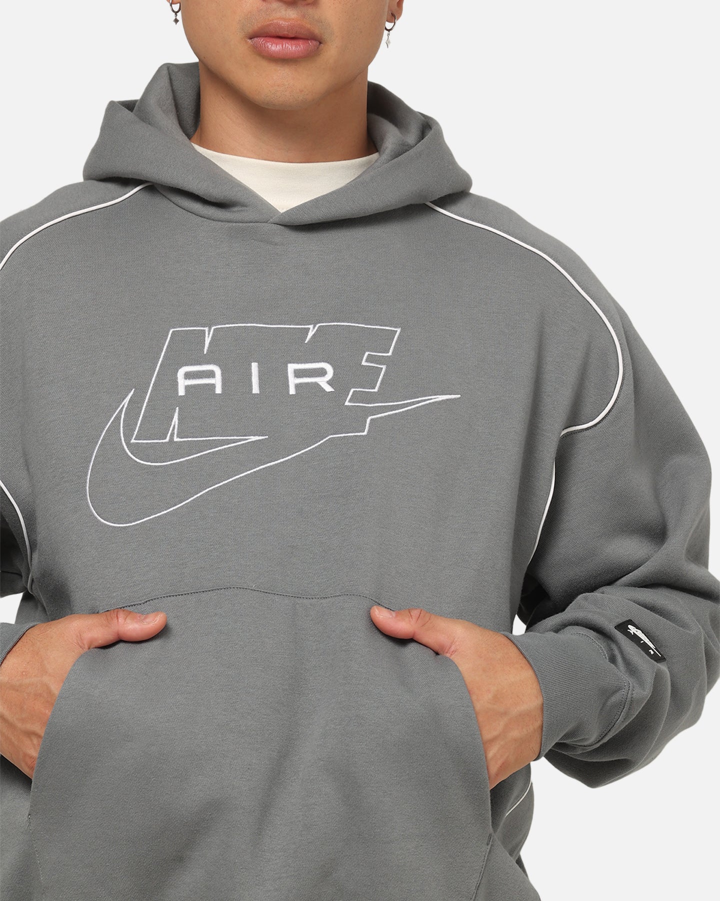 Nike Air Fleece Pullover Hoodie Smoke Grey