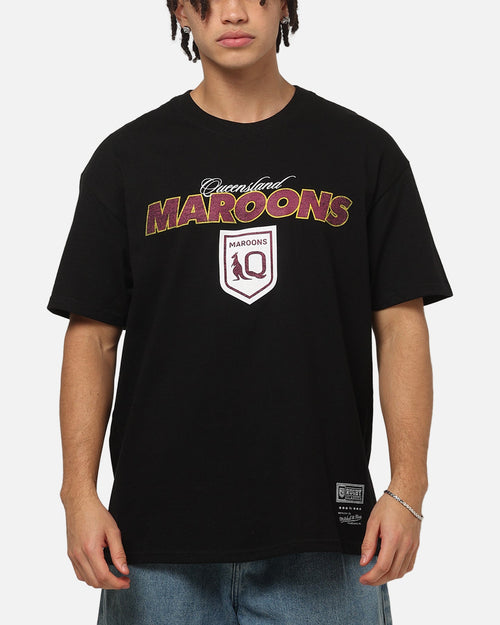 Mitchell & Ness Queensland Maroons 27 X Series Vintage T-Shirt Black