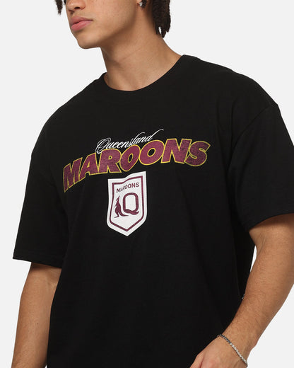 Mitchell & Ness Queensland Maroons 27 X Series Vintage T-Shirt Black