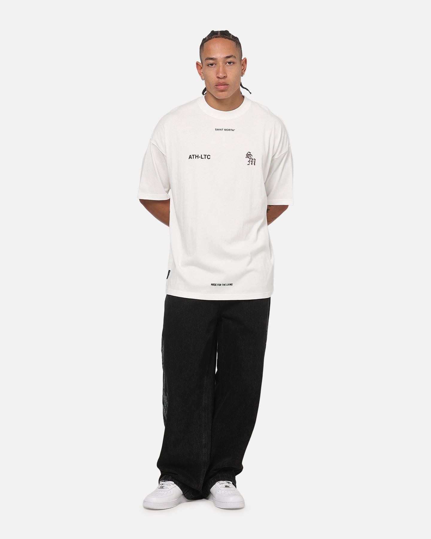 Saint Morta ATHLTC S4 Boxy T-Shirt Off White