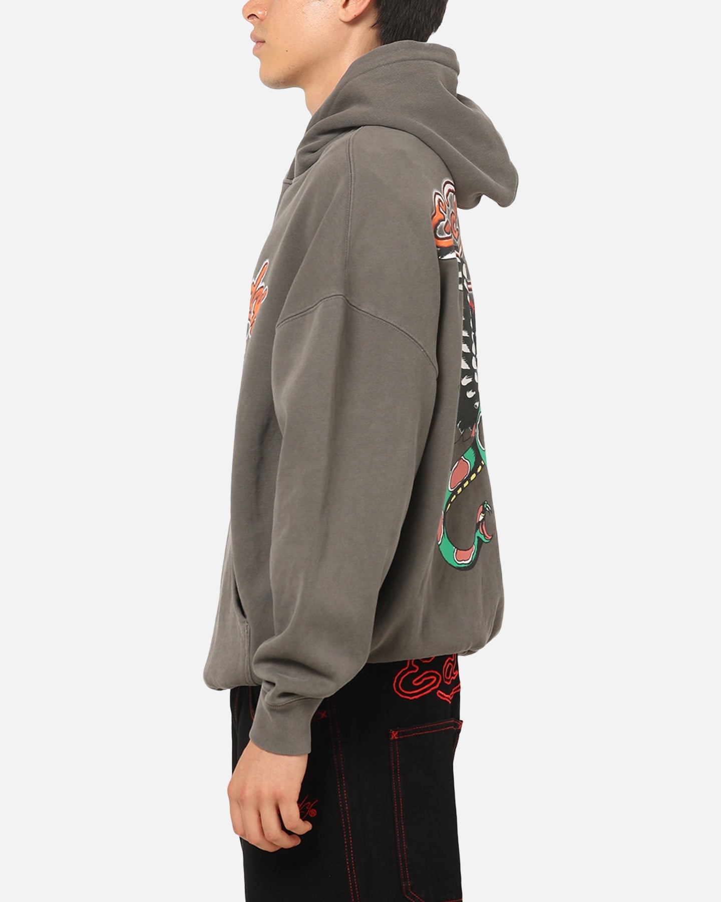 Ed Hardy Happy Motors Hoodie Washed Charcoal