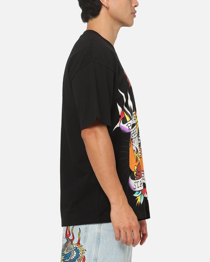 Ed Hardy Brave Hearts T-Shirt Black
