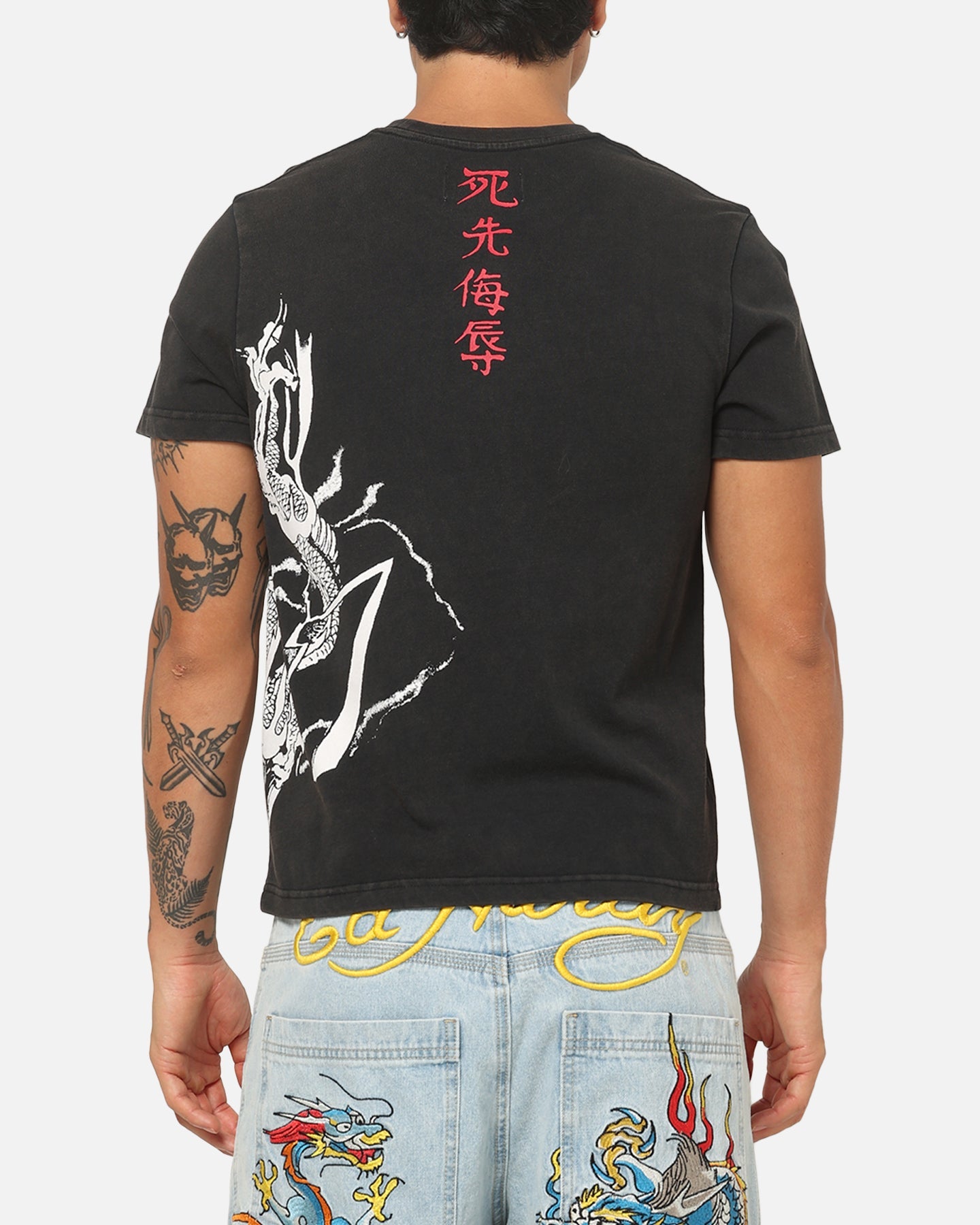 Ed Hardy Blaze T-Shirt Black