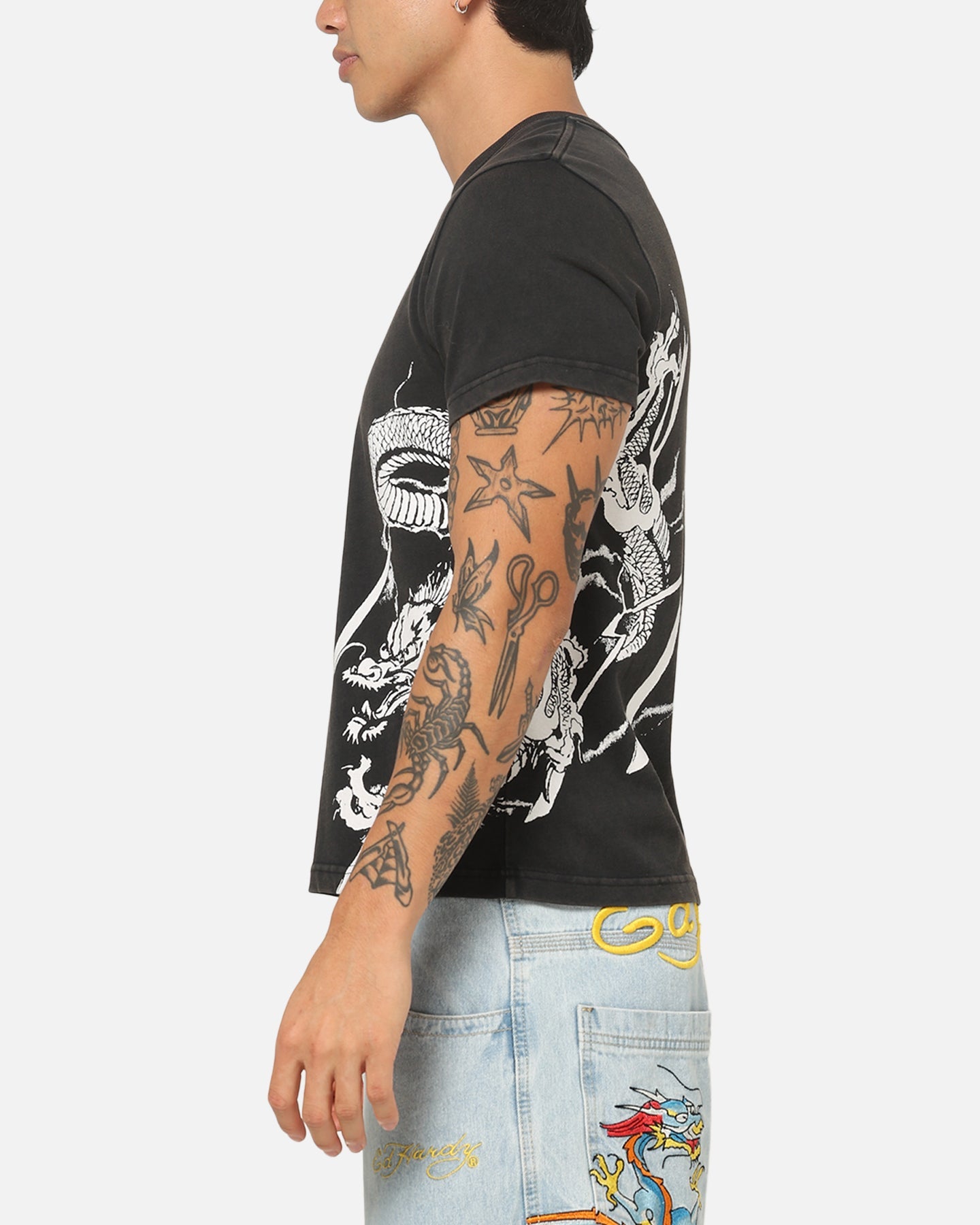 Ed Hardy Blaze T-Shirt Black