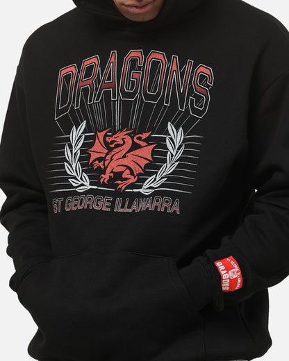 Bleacher Athletic St. George Illawarra Dragons NRL Adult Club Wreath Hoodie Black