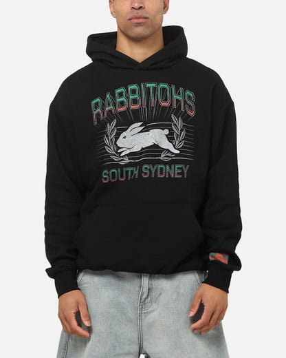 Bleacher Athletic South Sydney Rabbitohs NRL Adult Club Wreath Hoodie Black