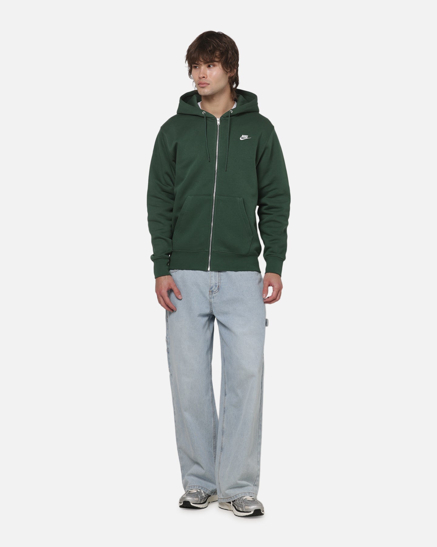 Nike Club BB Full-Zip Hoodie Forest Green