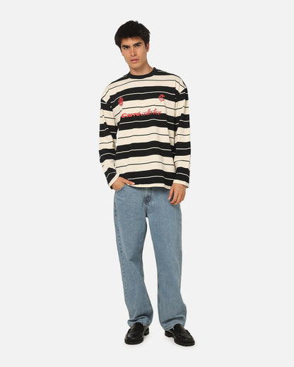 Carre Collective Stripe Long Sleeve T-Shirt Black/Off White