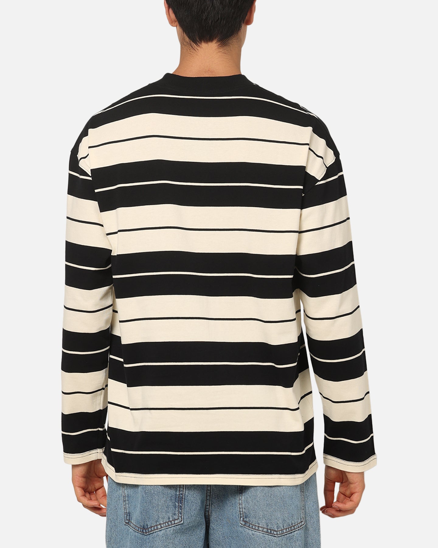 Carre Collective Stripe Long Sleeve T-Shirt Black/Off White