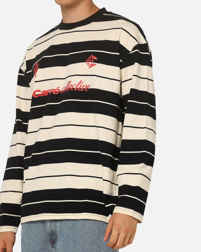 Carre Collective Stripe Long Sleeve T-Shirt Black/Off White