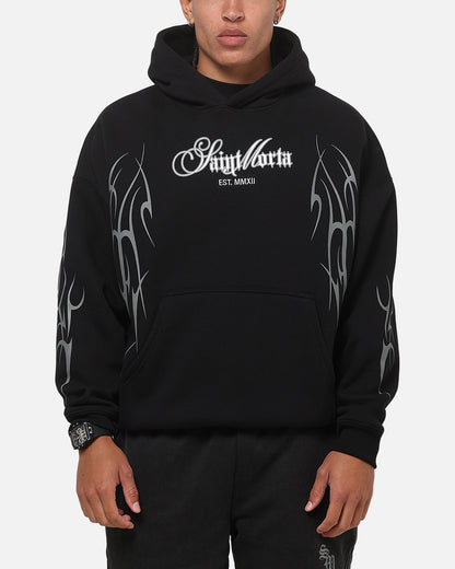 Saint Morta Consortium Boxy Hoodie Black