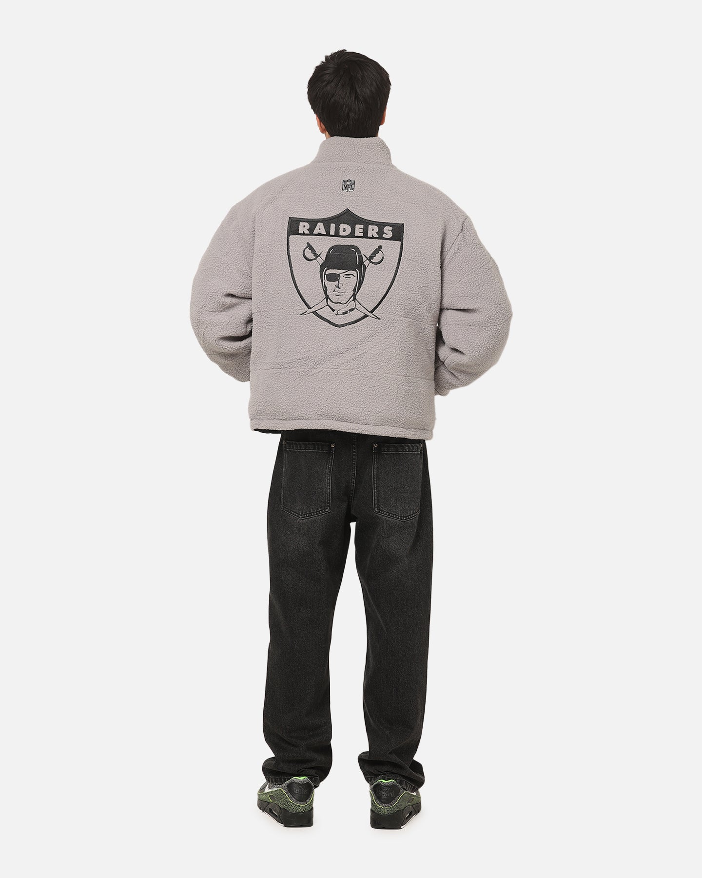 Mitchell & Ness Las Vegas Raiders Reversible Puffer Jacket Black