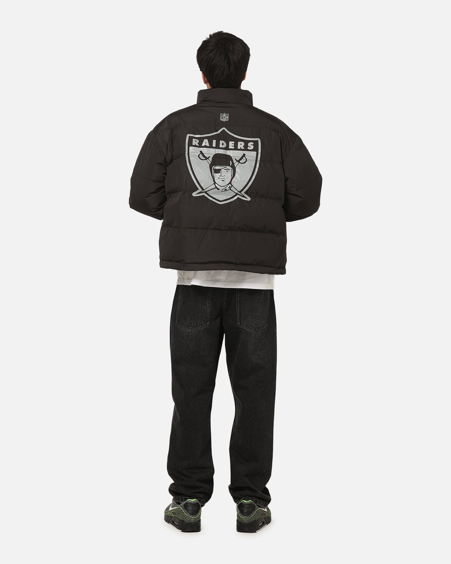 Mitchell & Ness Las Vegas Raiders Reversible Puffer Jacket Black