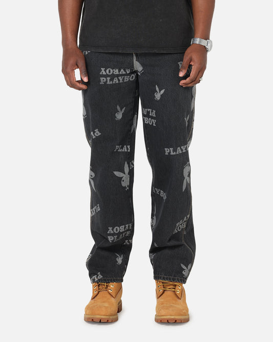 Playboy Mess Denim Jeans Washed Black