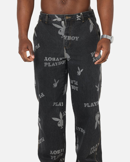 Playboy Mess Denim Jeans Washed Black