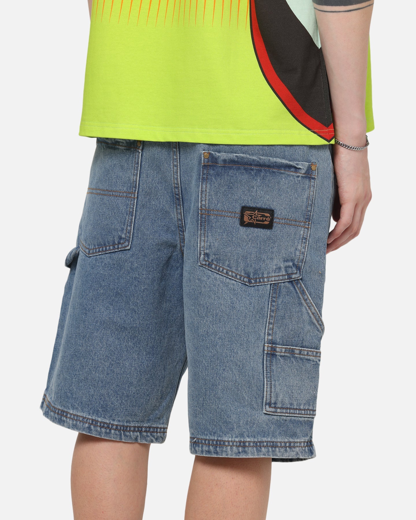 Carre Carpenter Jorts Mid Blue Wash
