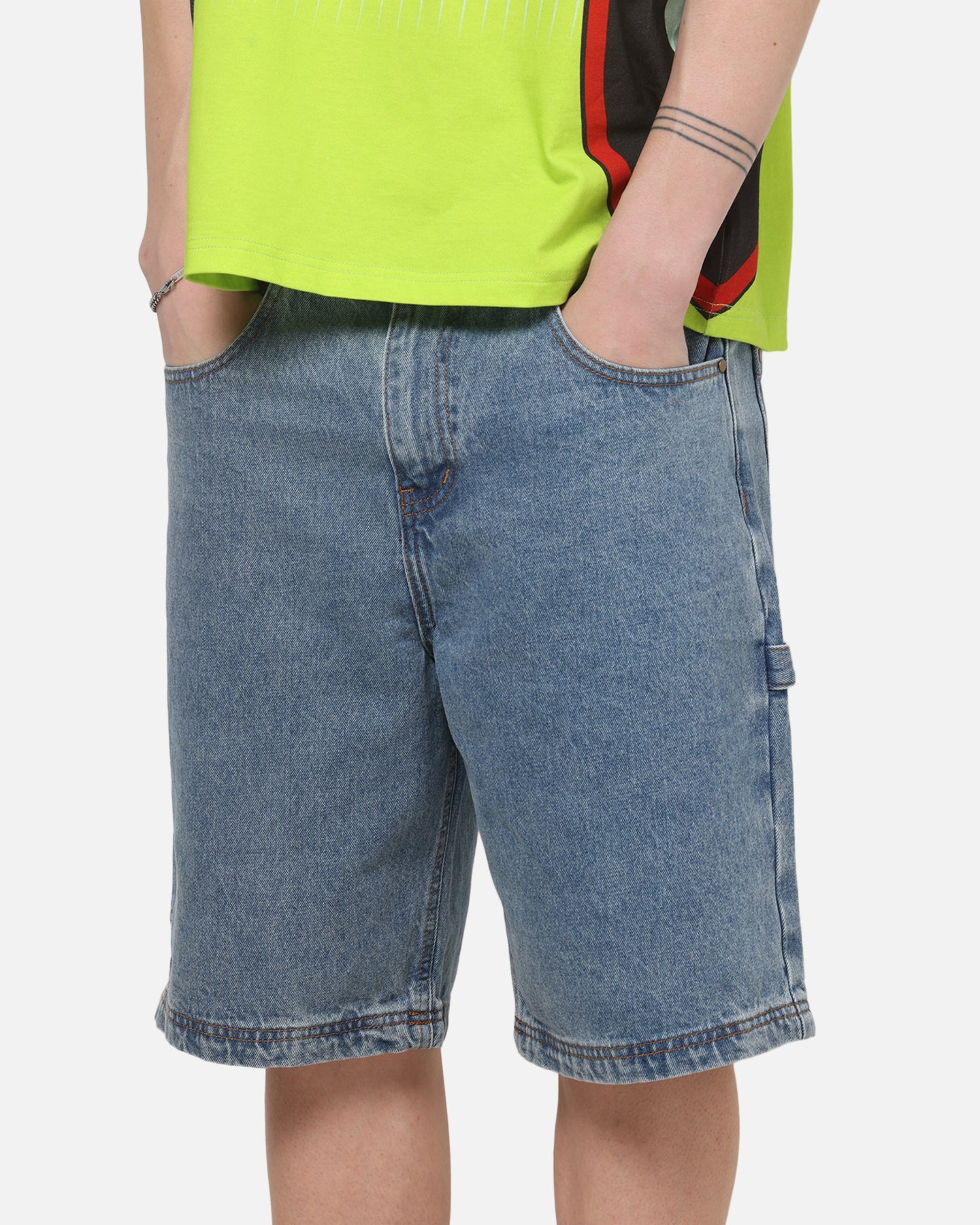 Carre Carpenter Jorts Mid Blue Wash