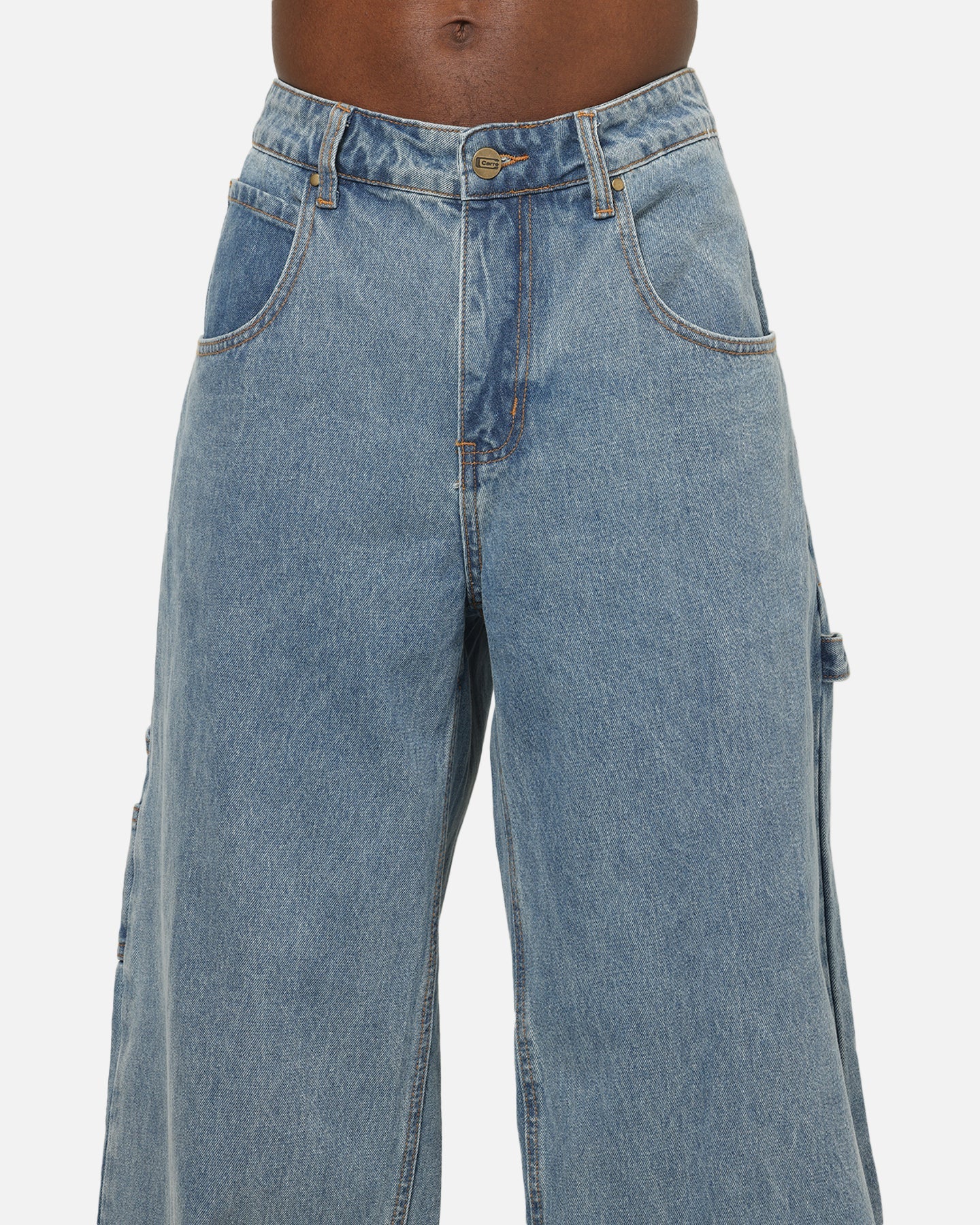 Carre Baggy Carpenter Jeans Mid Blue Denim