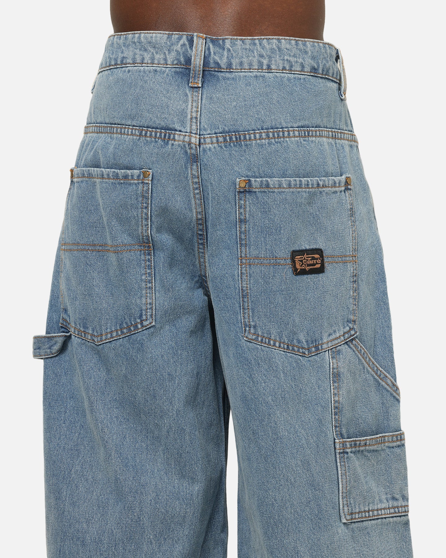 Carre Baggy Carpenter Jeans Mid Blue Denim