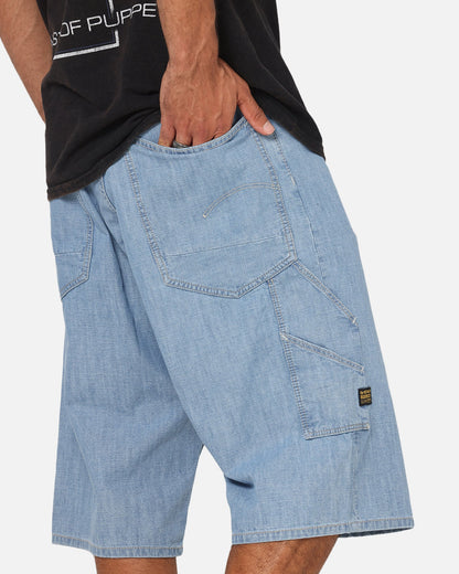 G-Star Bam Logger Denim Shorts Vintage Blue