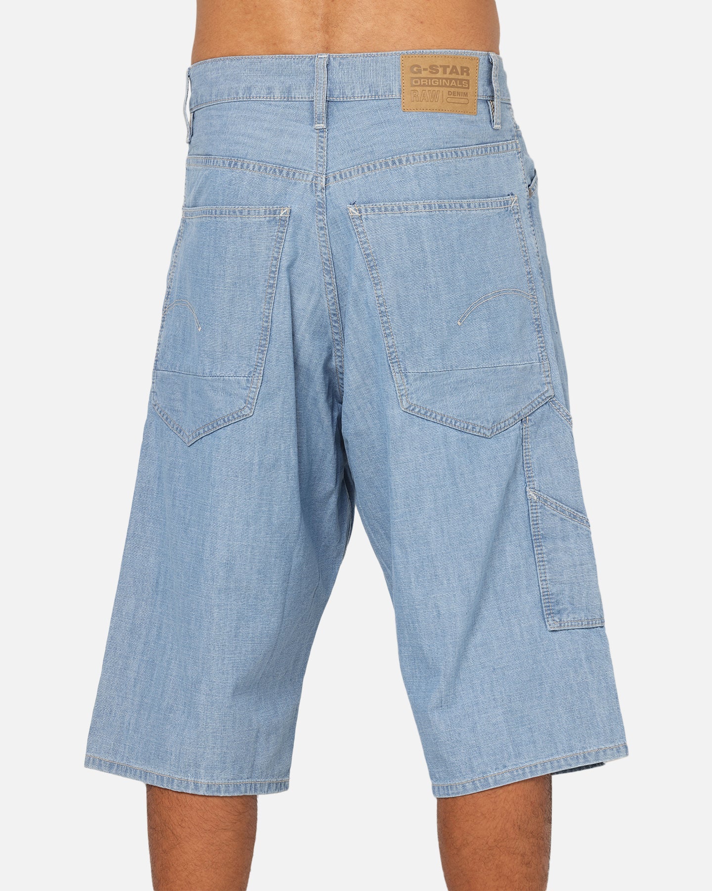 G-Star Bam Logger Denim Shorts Vintage Blue