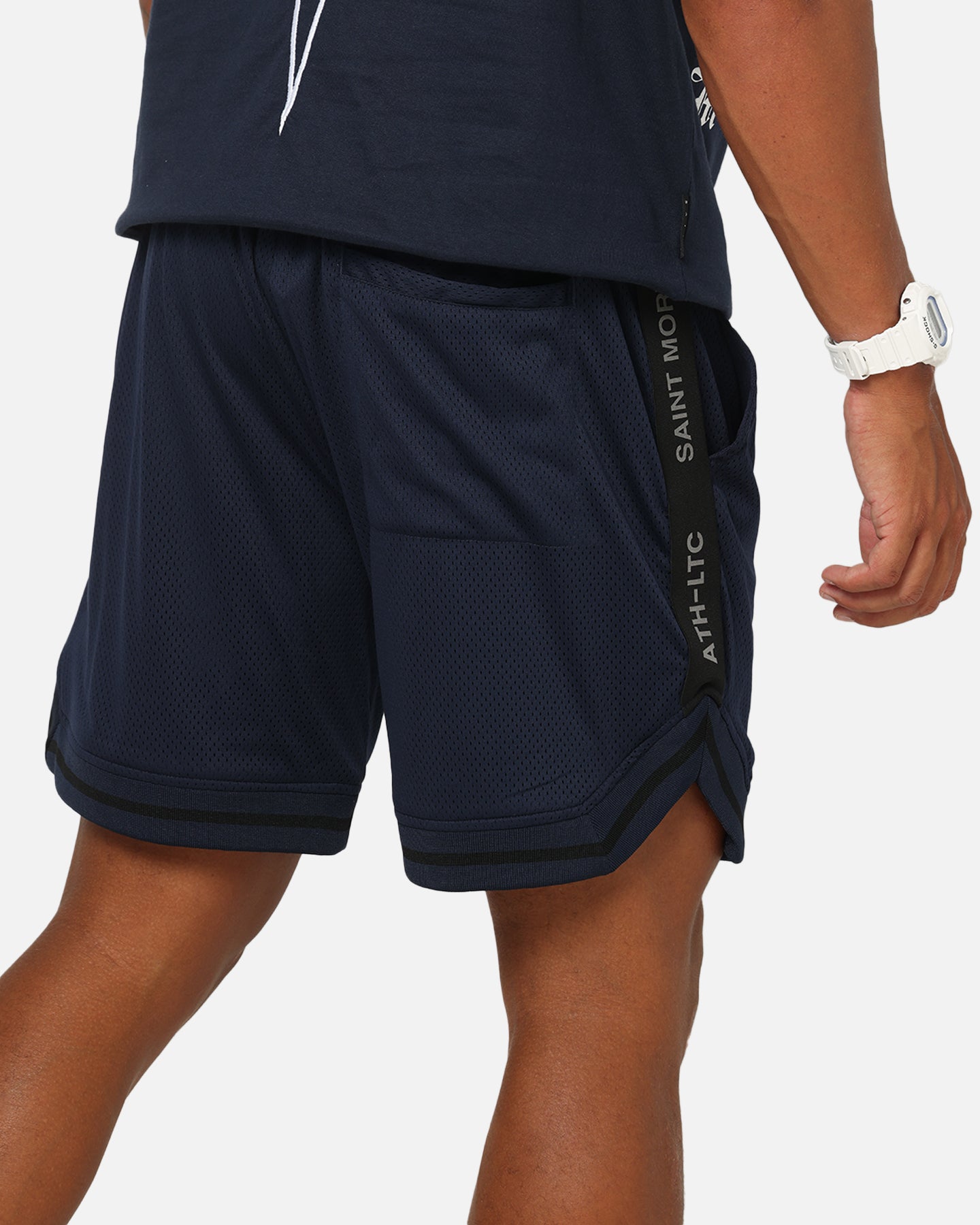 Saint Morta Athletc Taped Basketball Shorts Dark Royal